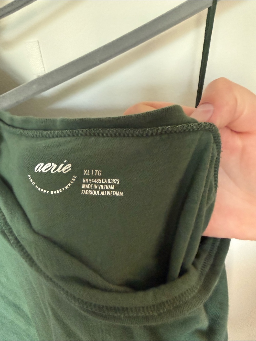 aerie Green One-Shoulder Crop Top - Picture 2 of 4